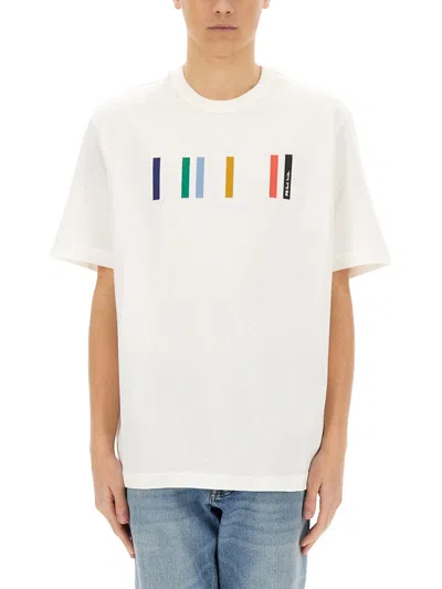 Ps By Paul Smith Regular Fit Organic Cotton T-shirt In White