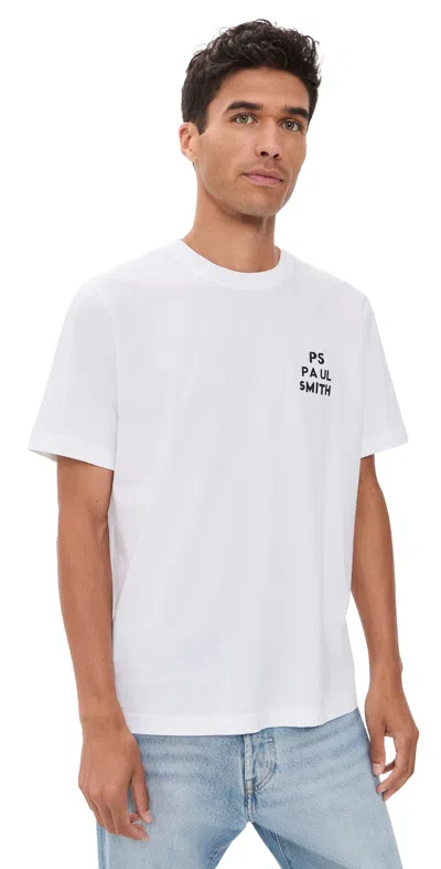 Ps By Paul Smith Regular Fit Radio T-shirt White