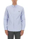 Ps By Paul Smith Ps Paul Smith "zebra" Shirt In Blue