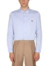 Ps By Paul Smith Ps Paul Smith Regular Fit Shirt With Classic Collar And Zebra Logo In Blue