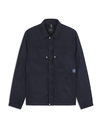 Ps By Paul Smith Regular Fit Shirt Jacket In Blue