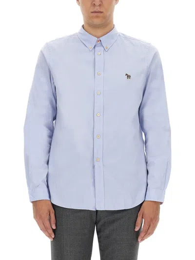 Ps By Paul Smith Regular Fit Shirt With Classic Collar And Zebra Logo In Animal Print
