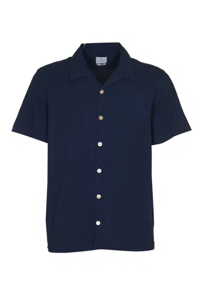 Ps By Paul Smith Regular Fit Short-sleeved Shirt In Navy