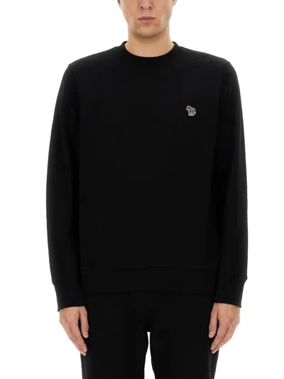 Ps By Paul Smith Ps Paul Smith Sweatshirt With Zebra Embroidery In Yellow