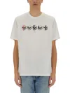 Ps By Paul Smith Ps Paul Smith Multi Skull Cotton T-shirt In White