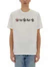 Ps By Paul Smith Ps Paul Smith Multi Skull Cotton T-shirt In White