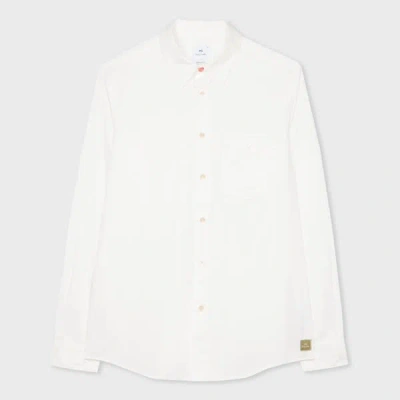 Ps By Paul Smith Regular-fit White Cotton-twill Shirt