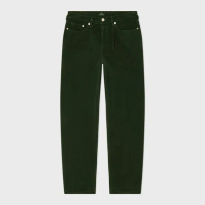 Ps By Paul Smith Relaxed-fit Dark Green Pleat-front Jeans In Brown
