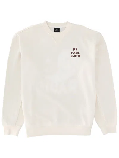 Ps By Paul Smith Relaxed Fit Oversized Graphic Print Organic Cotton Sweatshirt In Neutral
