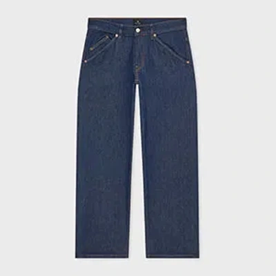 Ps By Paul Smith Relaxed-fit Rinse Wash Recycled Cotton-blend Jeans Blue
