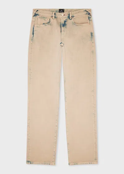 Ps By Paul Smith Relaxed Tapered-fit Bleach-wash Jeans Grey In Neutral