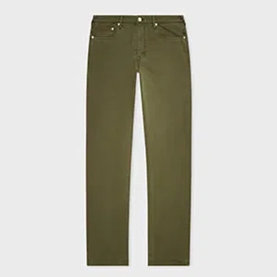 Ps By Paul Smith Relaxed Tapered-fit Khaki Stretch Cotton-twill Jeans Green