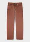 Ps By Paul Smith Relaxed Tapered-fit Taupe Bleach-wash Jeans Brown In Brown