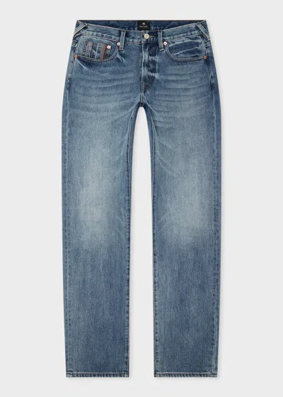 Ps By Paul Smith Relaxed Tapered-fit Vintage-wash Jeans Blue