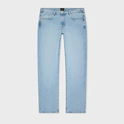 Ps By Paul Smith Relaxed Tapered-fit Light Wash 'organic Vintage Stretch' Jeans Blue