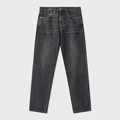 Ps By Paul Smith Relaxed Tapered-fit Mid-wash Black Jeans