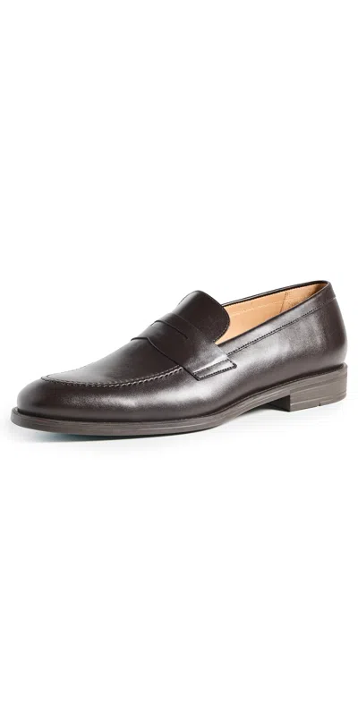 Ps By Paul Smith Remi Leather Loafers Dark Brown