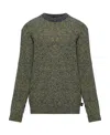 Ps By Paul Smith Ribbed Marled Jumper In Green