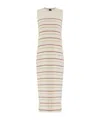 Ps By Paul Smith Ps Paul Smith Striped Sleeveless Midi Dress In White