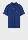 Ps By Paul Smith Dark Royal Blue Organic Cotton Zebra Polo Shirt In Blue