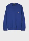 Ps By Paul Smith Royal Blue Zebra Logo Organic Cotton Sweatshirt In Blue
