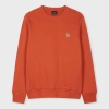 Ps By Paul Smith Rust Orange Organic Cotton 'zebra' Badge Sweatshirt In Orange