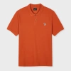 Ps By Paul Smith Rust Organic Cotton Zebra Polo Shirt Orange In Orange