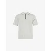 Ps By Paul Smith S By Paul Smith Mens Grey Signature Stripe Short-sleeve Cotton Knitted Polo Shirt