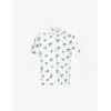 Ps By Paul Smith S By Paul Smith Mens Light Blue Mix Up Casual-fit Short-sleeve Cotton Shirt