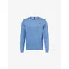 Ps By Paul Smith Mens Blue Regular-fit Zebra Cotton-blend Jumper In Blue