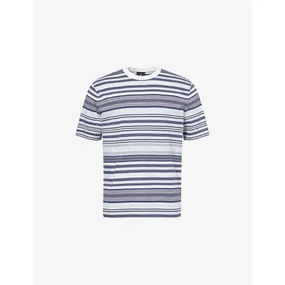 Ps By Paul Smith S By Paul Smith Mens Stripe-print Casual-fit Cotton-jersey T-shirt Off White Xxl