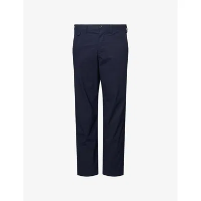 Ps By Paul Smith S By Paul Smith Mens Very Dark Navy Embroidered Brand-patch Tapered-fit Stretch Cotton Chinos In Blue