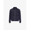 Ps By Paul Smith S By Paul Smith Mens Mixed Media Striped-zip Woven Jacket Very Dark Navy