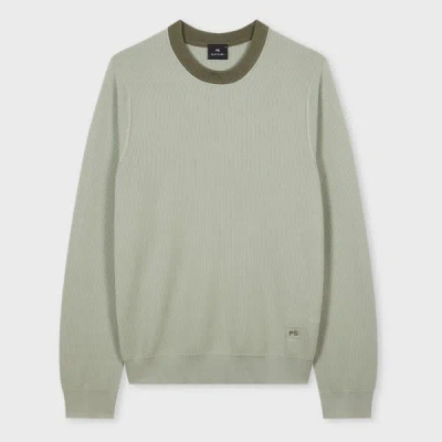 Ps By Paul Smith Sage Green Organic Cotton Sweater