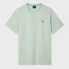 Ps By Paul Smith Sage Green Organic Cotton Zebra Logo T-shirt In Green