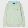 Ps By Paul Smith Sage Green Zebra Logo Organic Cotton Hoodie In Green