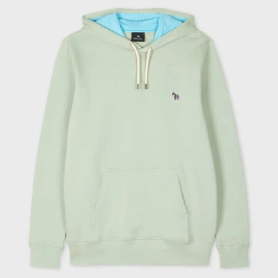 Ps By Paul Smith Sage Green Zebra Logo Organic Cotton Hoodie