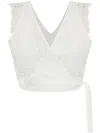 Ps By Paul Smith Scallop-detail Wrap Top In White