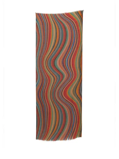 Ps By Paul Smith Scarf With Logo Scarf In Swirl