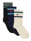 PS BY PAUL SMITH SET OF THREE SOCKS WITH LOGO