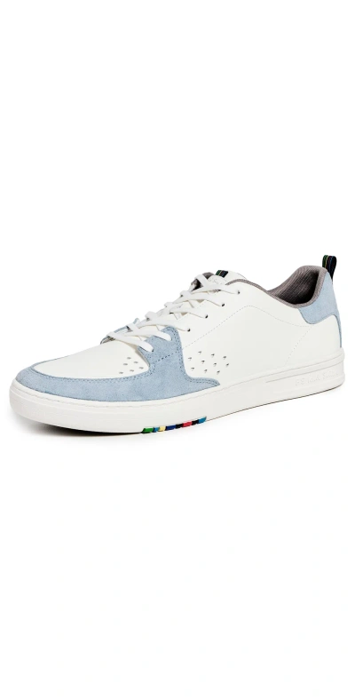 Ps By Paul Smith Shoe Cosmo White Light Blue Toe Trainers White