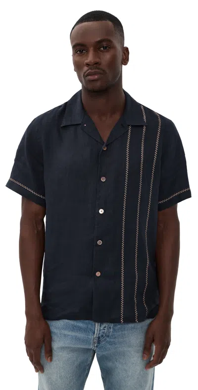 Ps By Paul Smith Short Sleeve Casual Fit Shirt Very Dark Navy In Blue