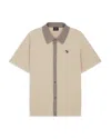 Ps By Paul Smith Short Sleeve Knit Shirt In Tan