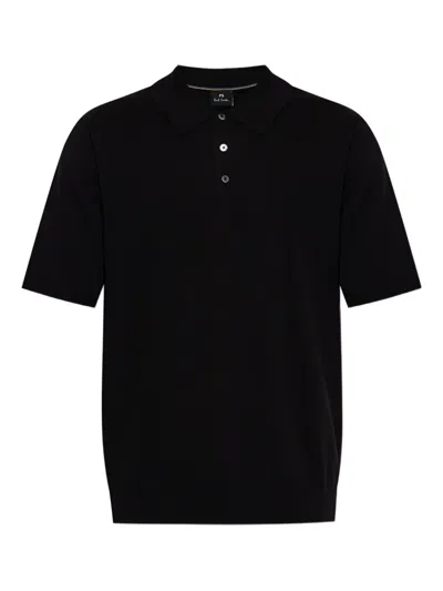 Ps By Paul Smith Short-sleeve Polo Shirt In Black