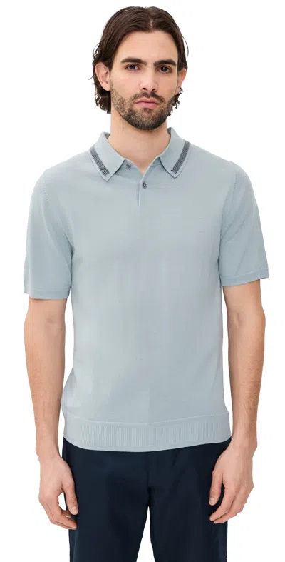 Ps By Paul Smith Short Sleeve Sweater Polo Light Blue