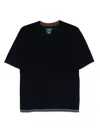 Ps By Paul Smith Short-sleeve Wool Sweater In Black