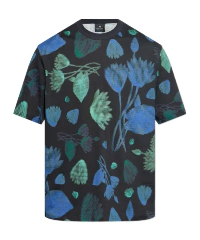 PS BY PAUL SMITH PS PAUL SMITH FLORAL PRINTED CREWNECK T-SHIRT