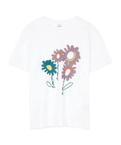 PS BY PAUL SMITH PS PAUL SMITH FLORAL LOGO T-SHIRT