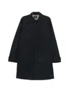 Ps By Paul Smith Showerproof Button-front Coat In Blue