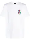 Ps By Paul Smith Skull-patch Organic Cotton T-shirt In White